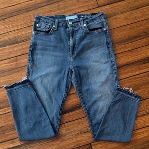 7 For All Mankind Distressed Denim Skinny Jeans
